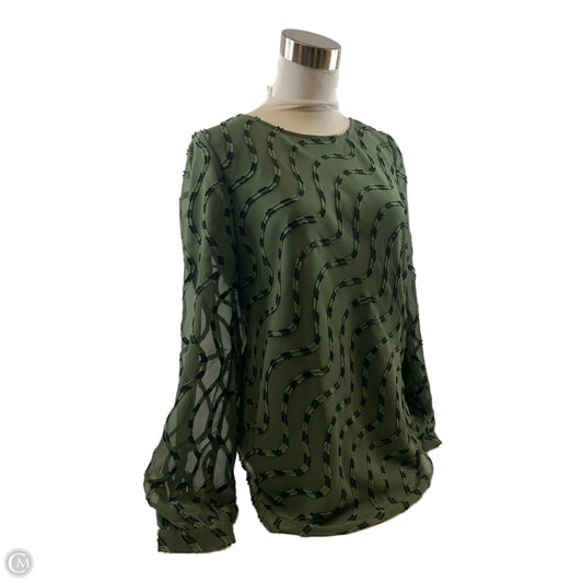 Top Long Sleeve By Clothes Mentor In Black & Green, Size: S