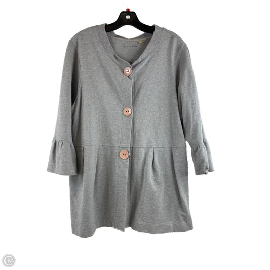 Top 3/4 Sleeve By Clothes Mentor In Grey, Size: 1x