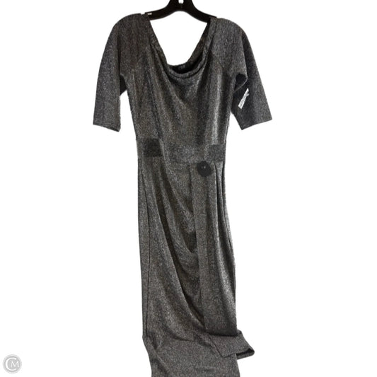 Dress Party Midi By Clothes Mentor In Silver, Size: S