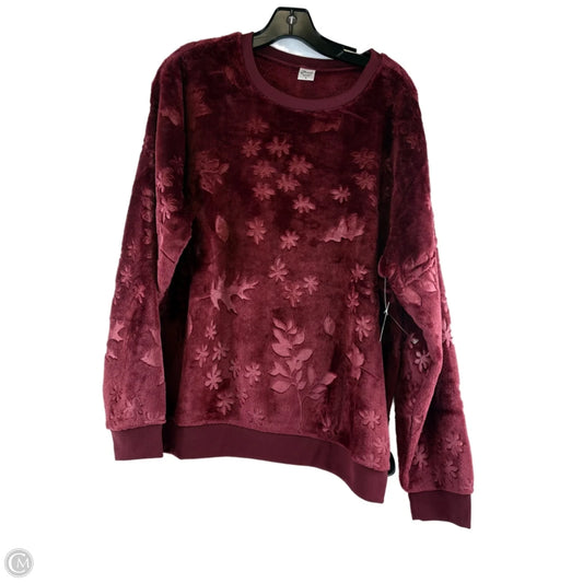 Sweatshirt Crewneck By Clothes Mentor In Maroon, Size: L