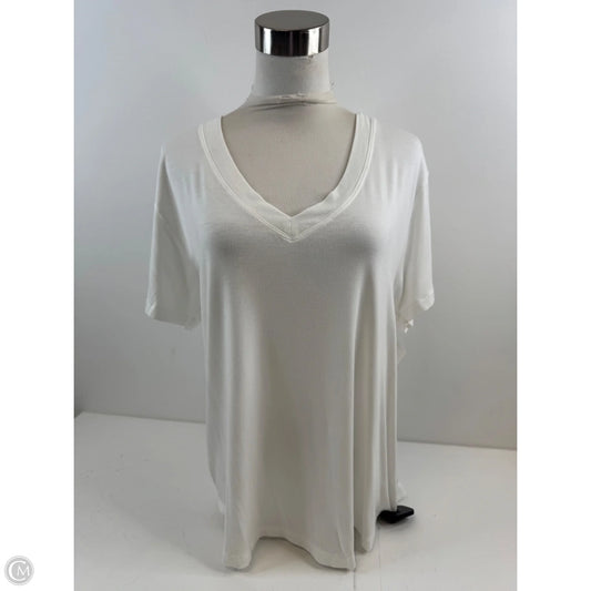 Top Short Sleeve Basic By American Eagle In White, Size: M