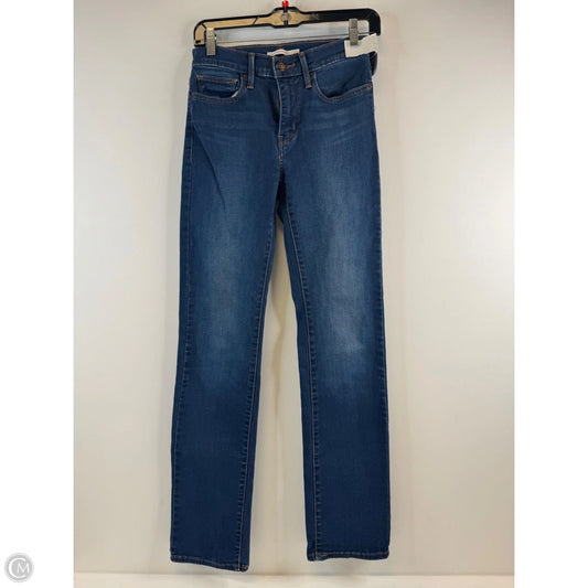 Jeans Straight By Levis In Blue Denim, Size: 4
