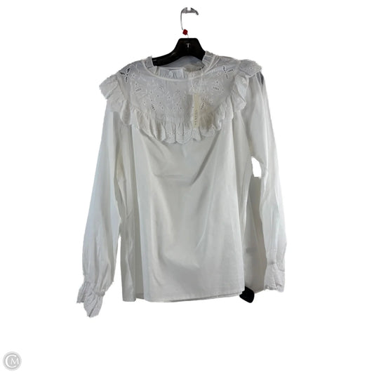 Top Long Sleeve By Clothes Mentor In White, Size: Xl
