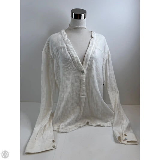 Top Long Sleeve By Free People In White, Size: L