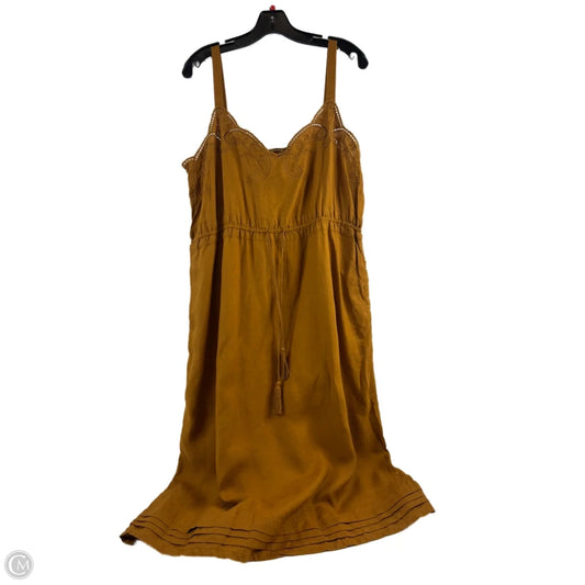 Dress Casual Midi By J. Crew In Yellow, Size: Xl
