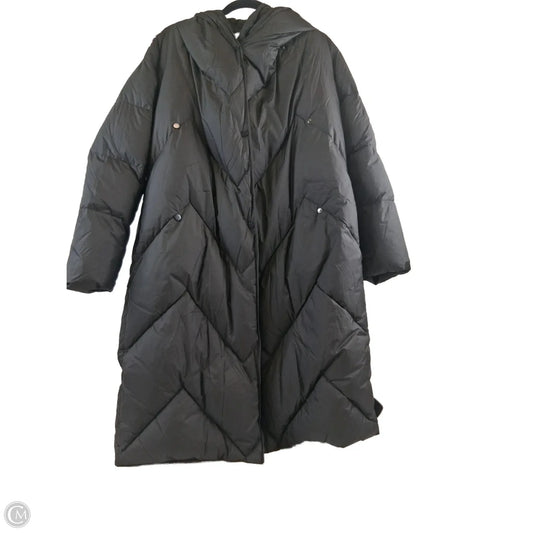 Coat Trench Coat By Clothes Mentor In Black, Size: Xl