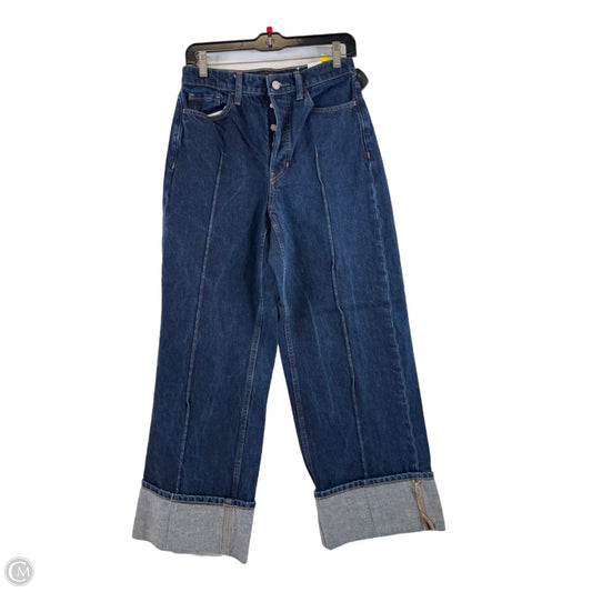 Jeans Wide Leg By Banana Republic In Blue Denim, Size: 4