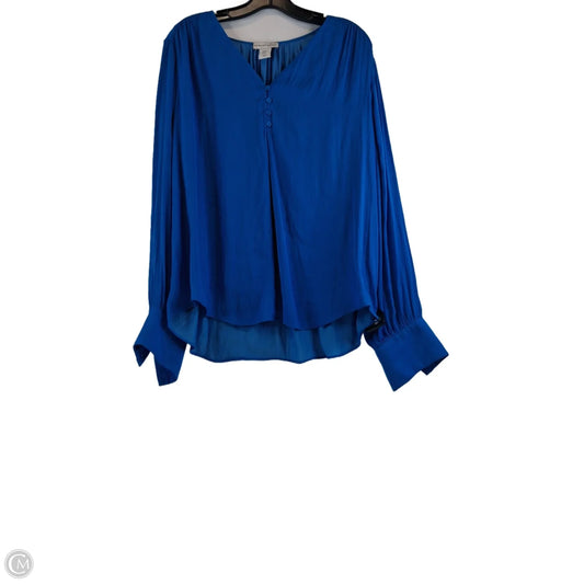 Top Long Sleeve By Cupcakes And Cashmere In Blue, Size: Xl