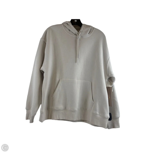 Sweatshirt Hoodie By Clothes Mentor In Cream, Size: M