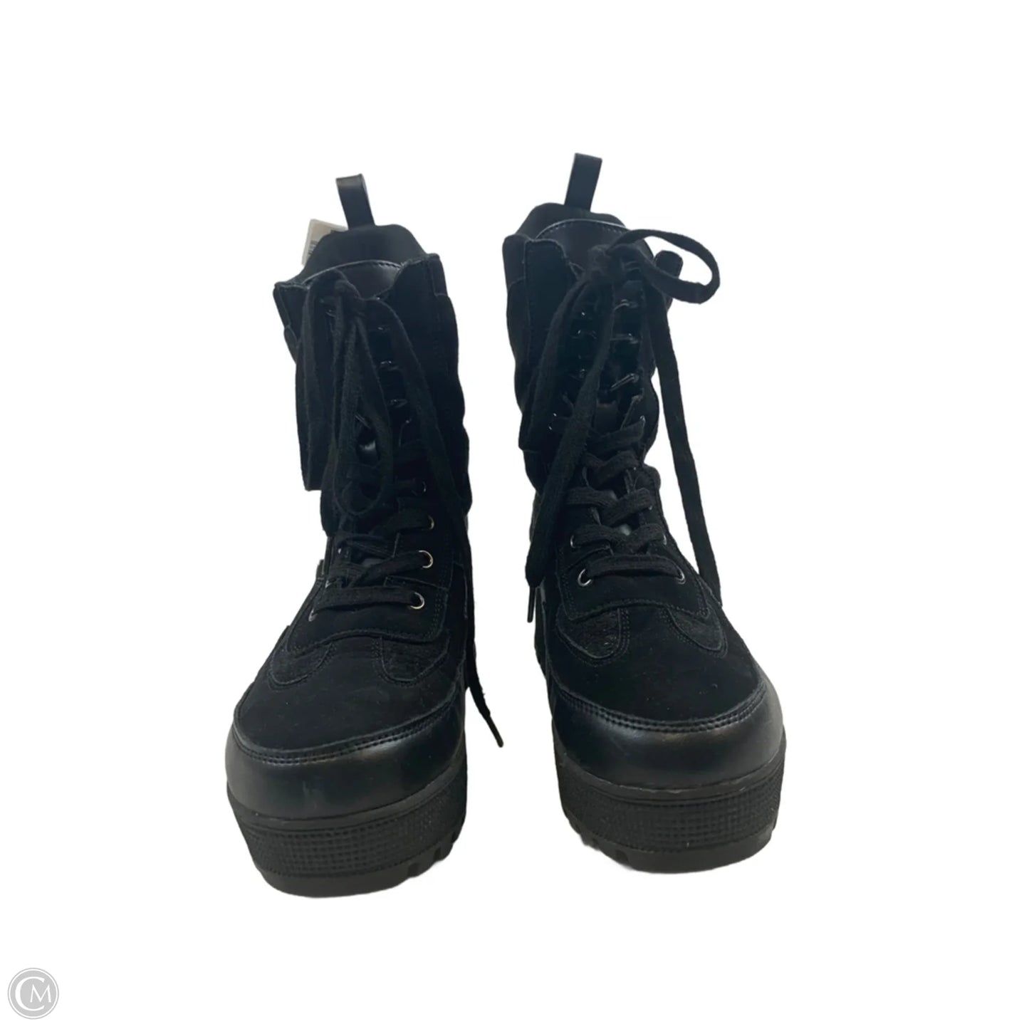 Boots Ankle Heels By Wild Diva In Black, Size: 7