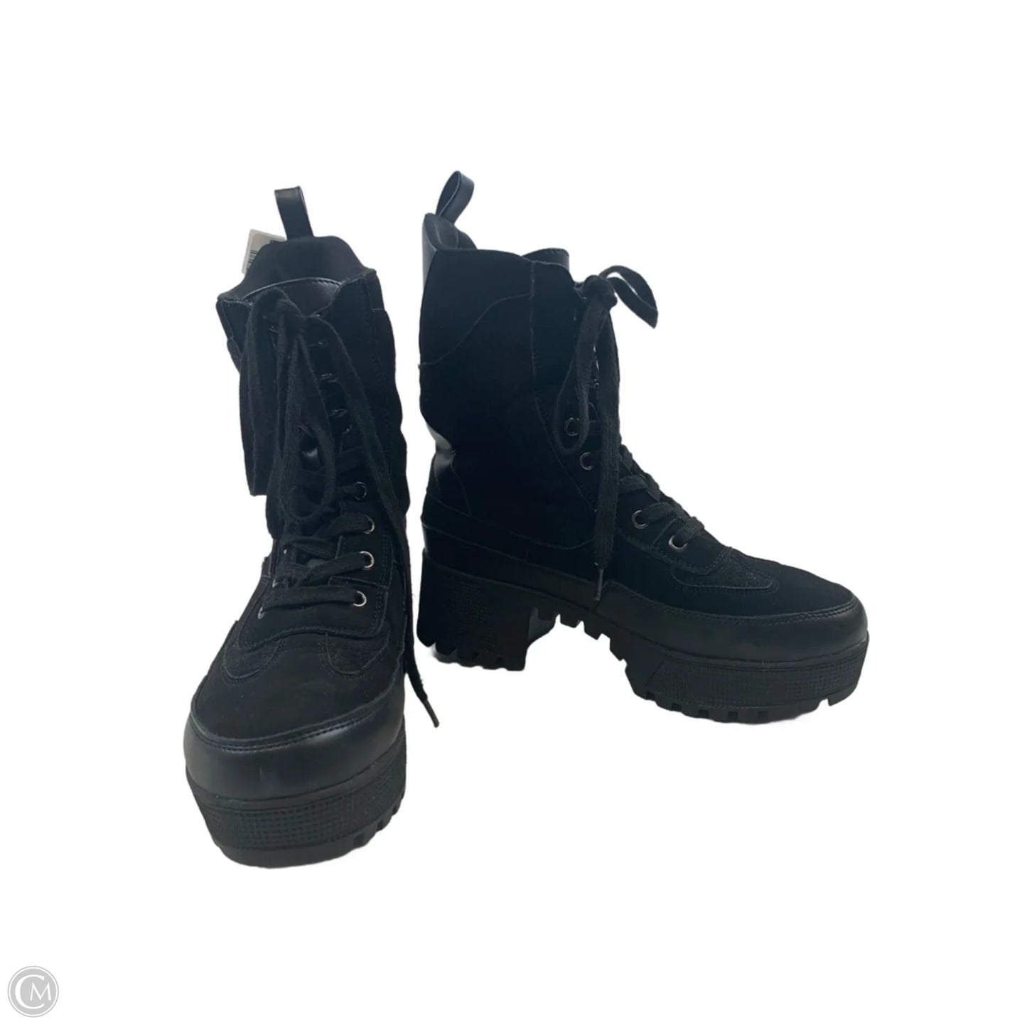 Boots Ankle Heels By Wild Diva In Black, Size: 7