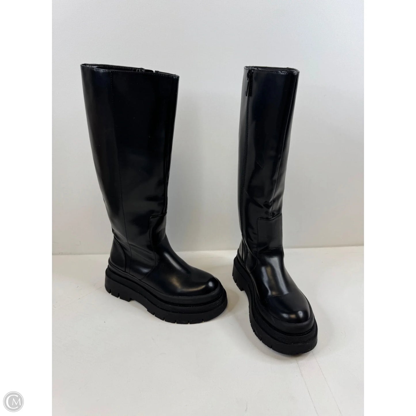 Boots Ankle Heels By Zara In Black, Size: 6.5