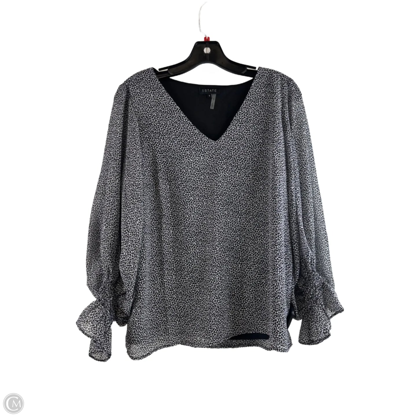 Top Long Sleeve By 1.state In Black & White, Size: S