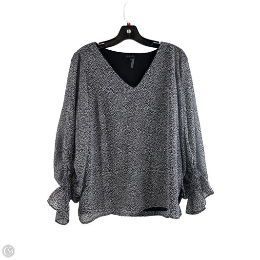 Top Long Sleeve By 1.state In Black & White, Size: S