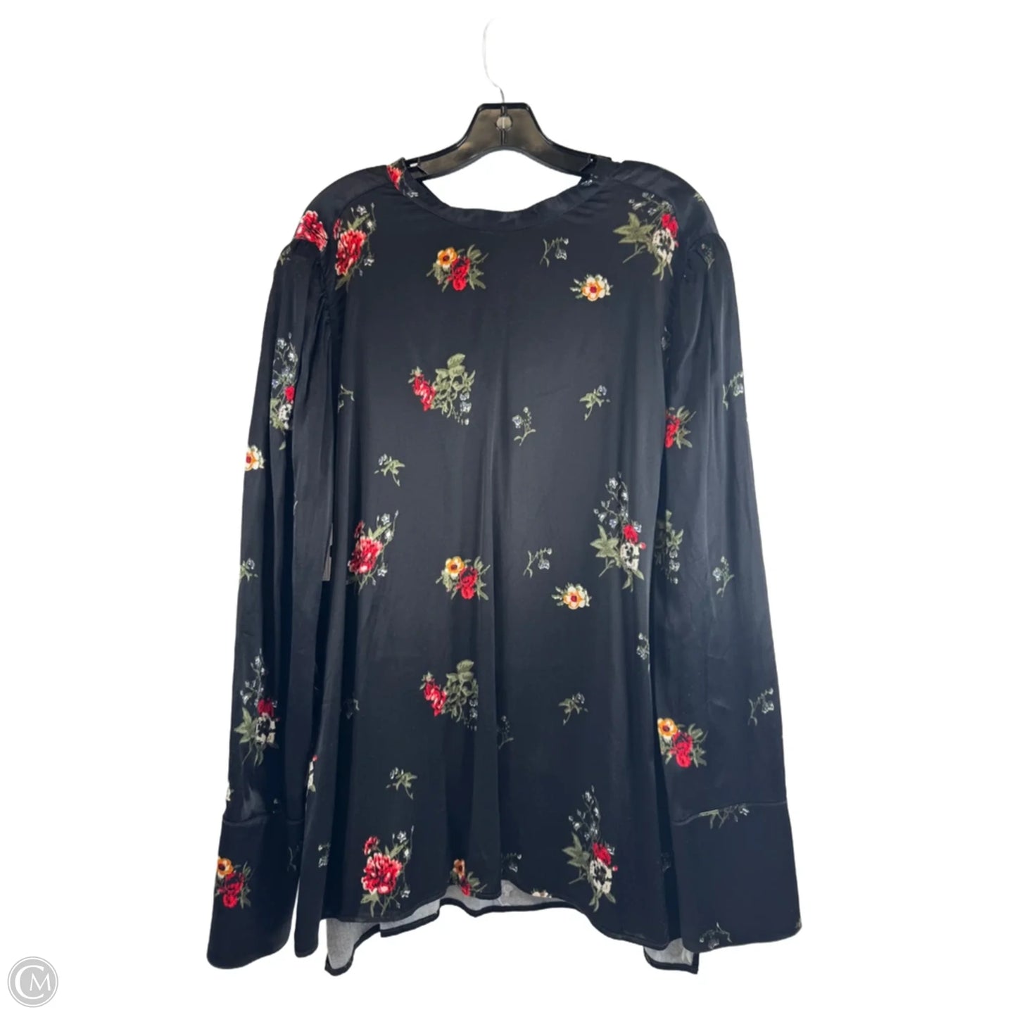 Top Long Sleeve By Treasure And Bond In Black & Red, Size: Xl