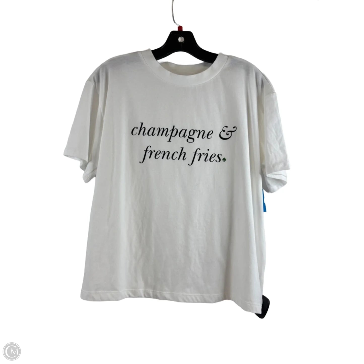 Top Short Sleeve Designer By Kate Spade In Black & White, Size: M