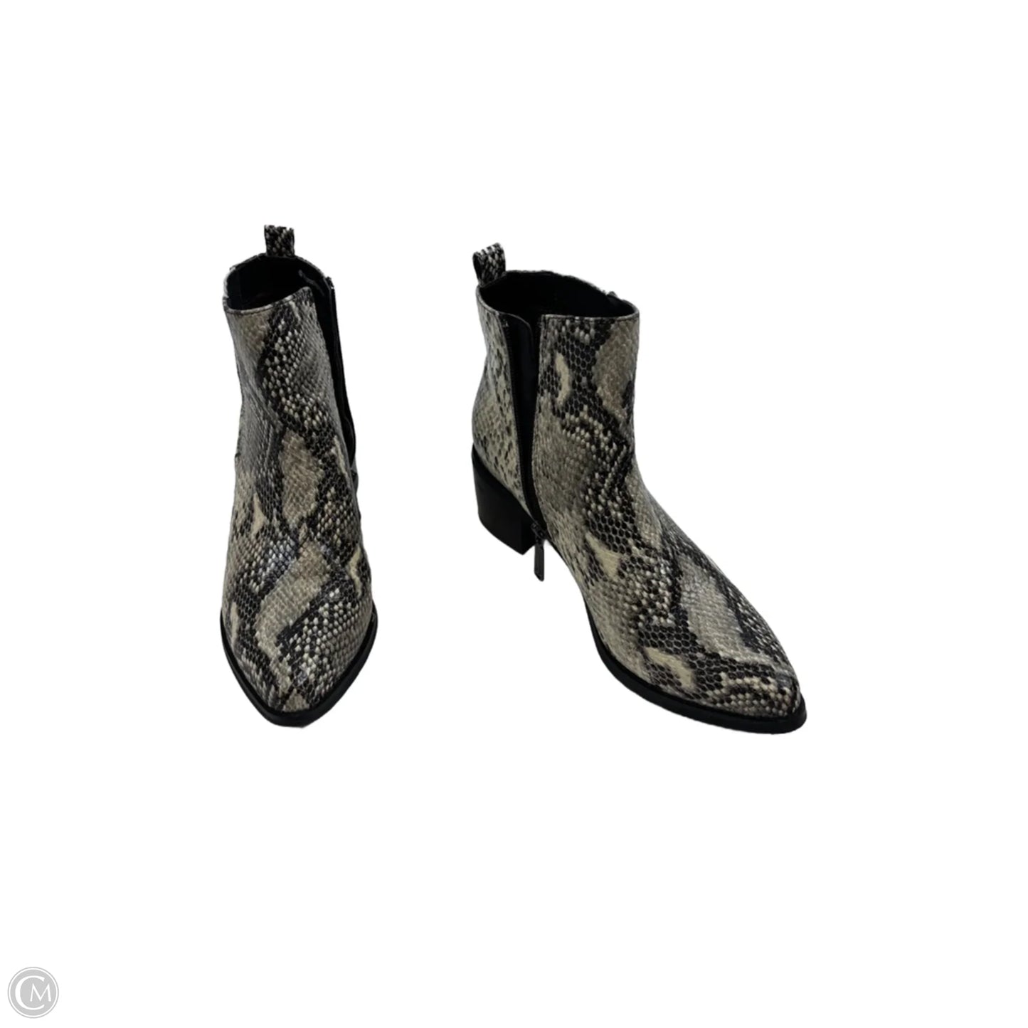 Boots Ankle Heels By Blondo In Animal Print, Size: 9.5