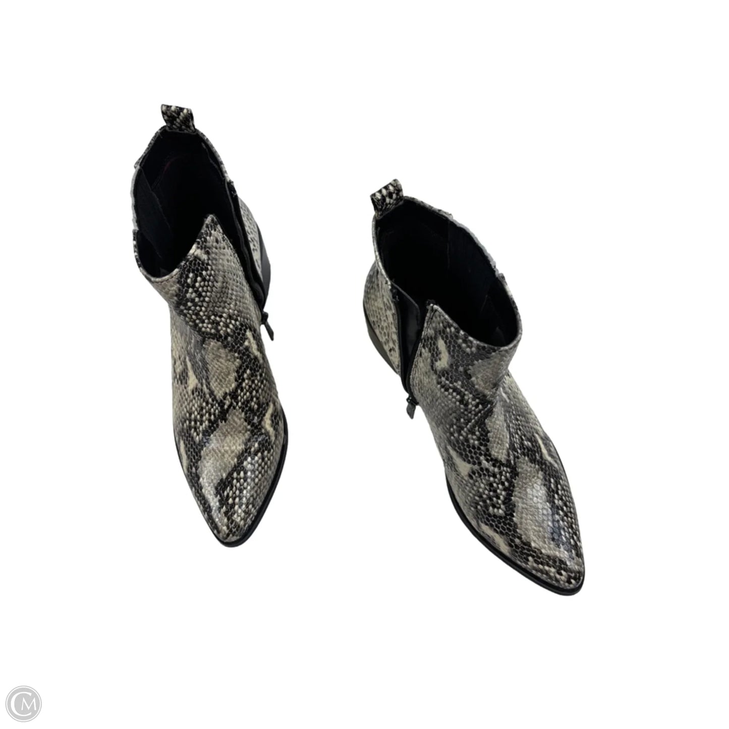 Boots Ankle Heels By Blondo In Animal Print, Size: 9.5