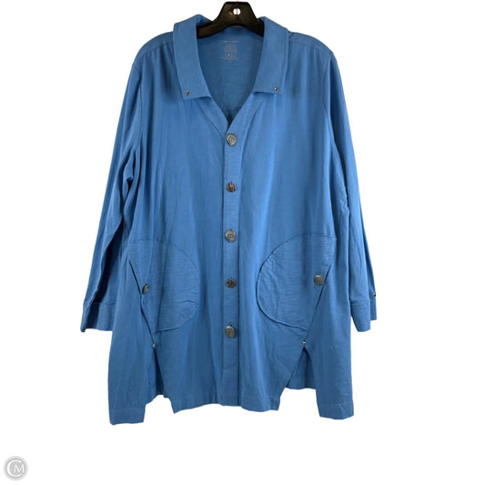 Top Long Sleeve By Neon Buddha In Blue, Size: 1x