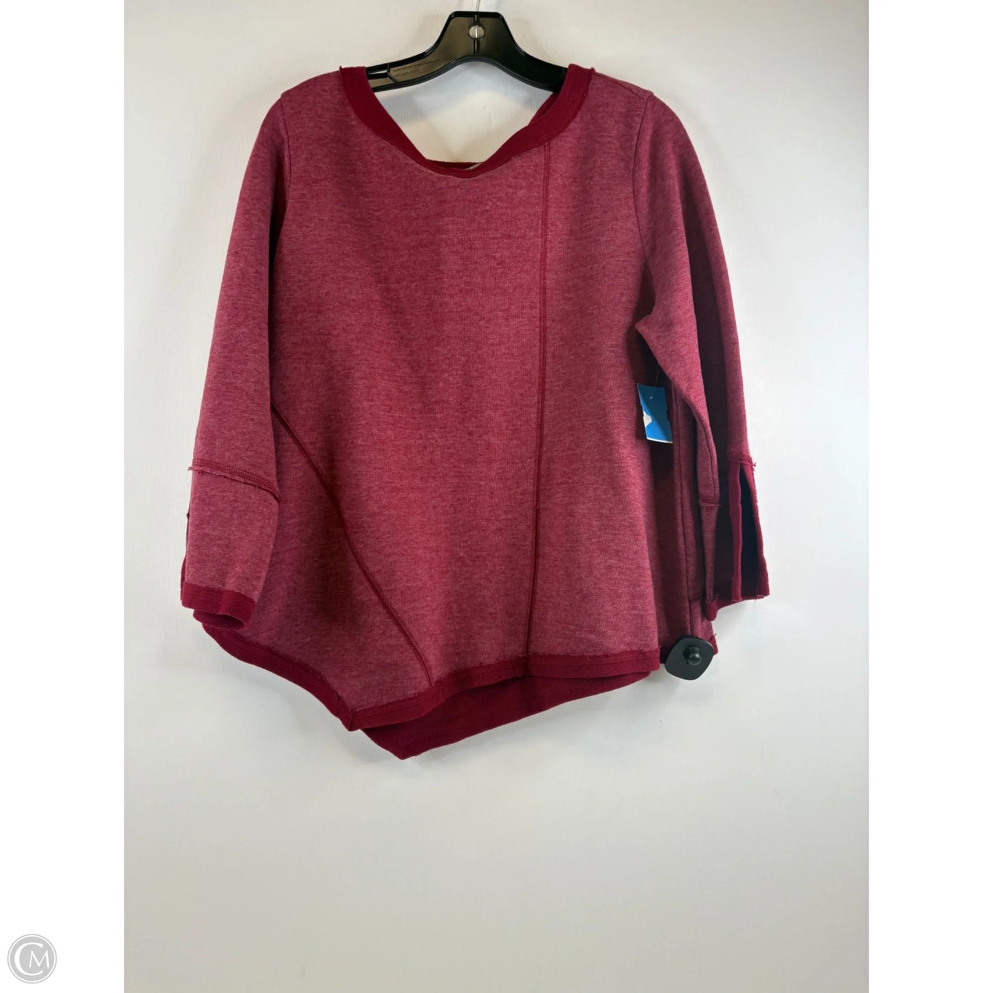 Top Long Sleeve By Habitat In Maroon, Size: M