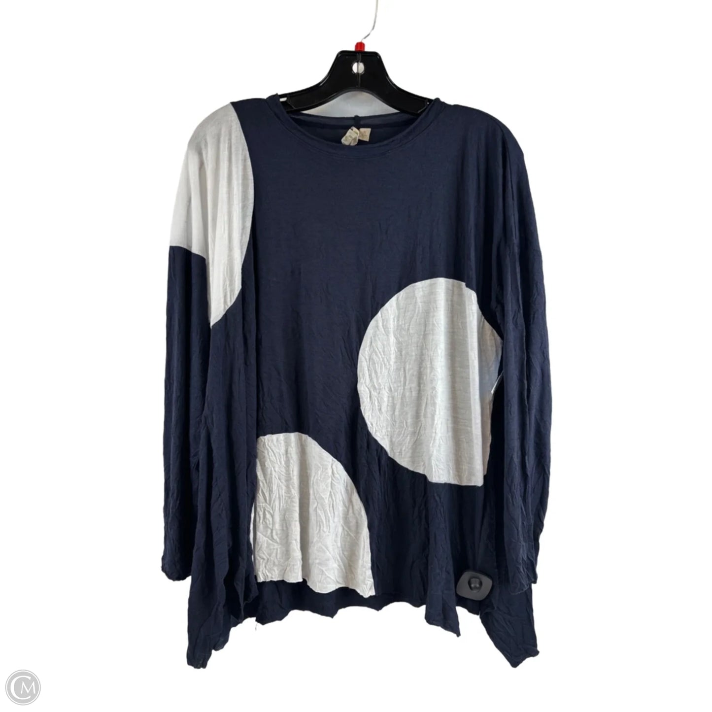 Top Long Sleeve By Comfy In Blue & White, Size: S