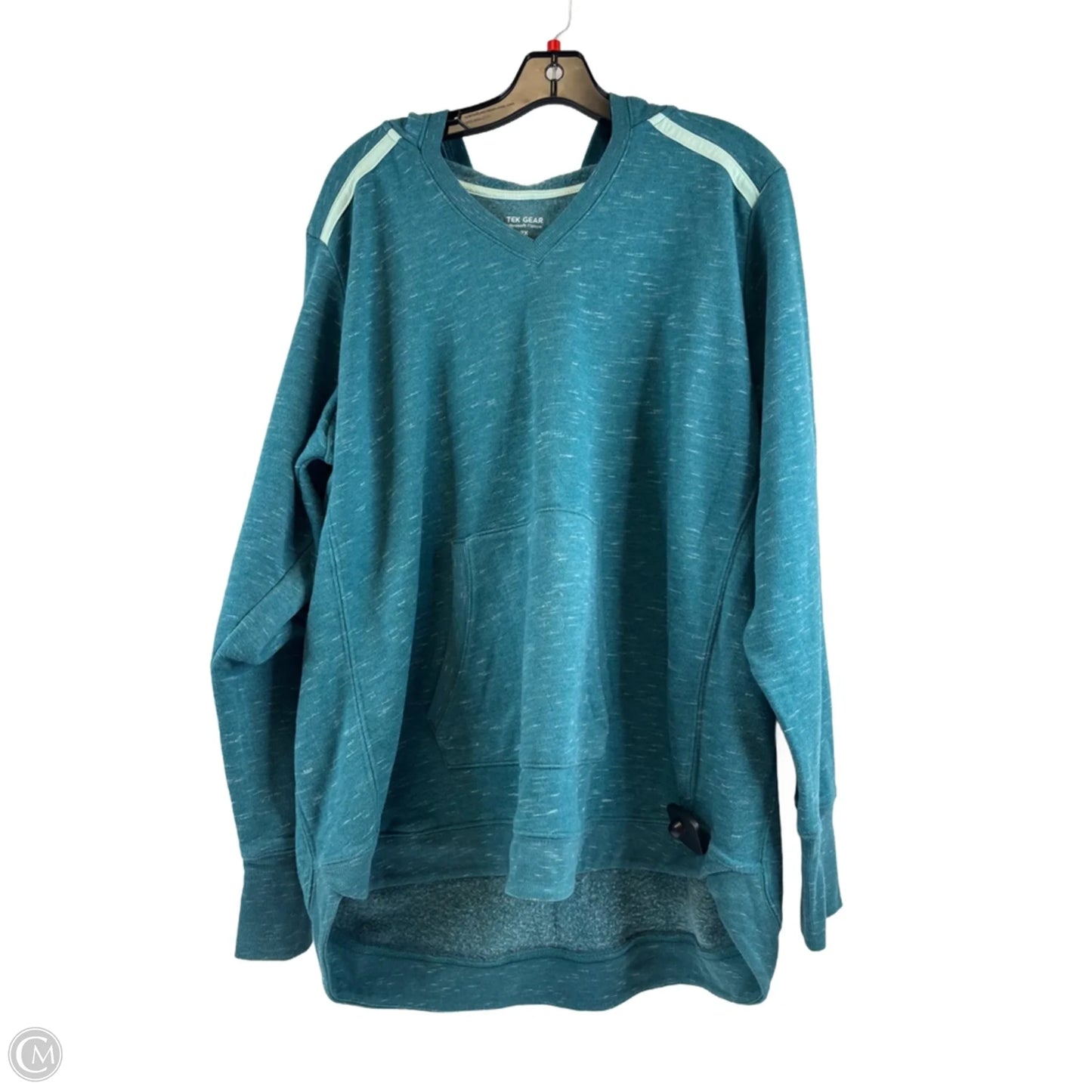 Athletic Sweatshirt Hoodie By Tek Gear In Teal, Size: 2x
