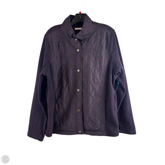 Jacket Fleece By Croft And Barrow In Purple, Size: Xl
