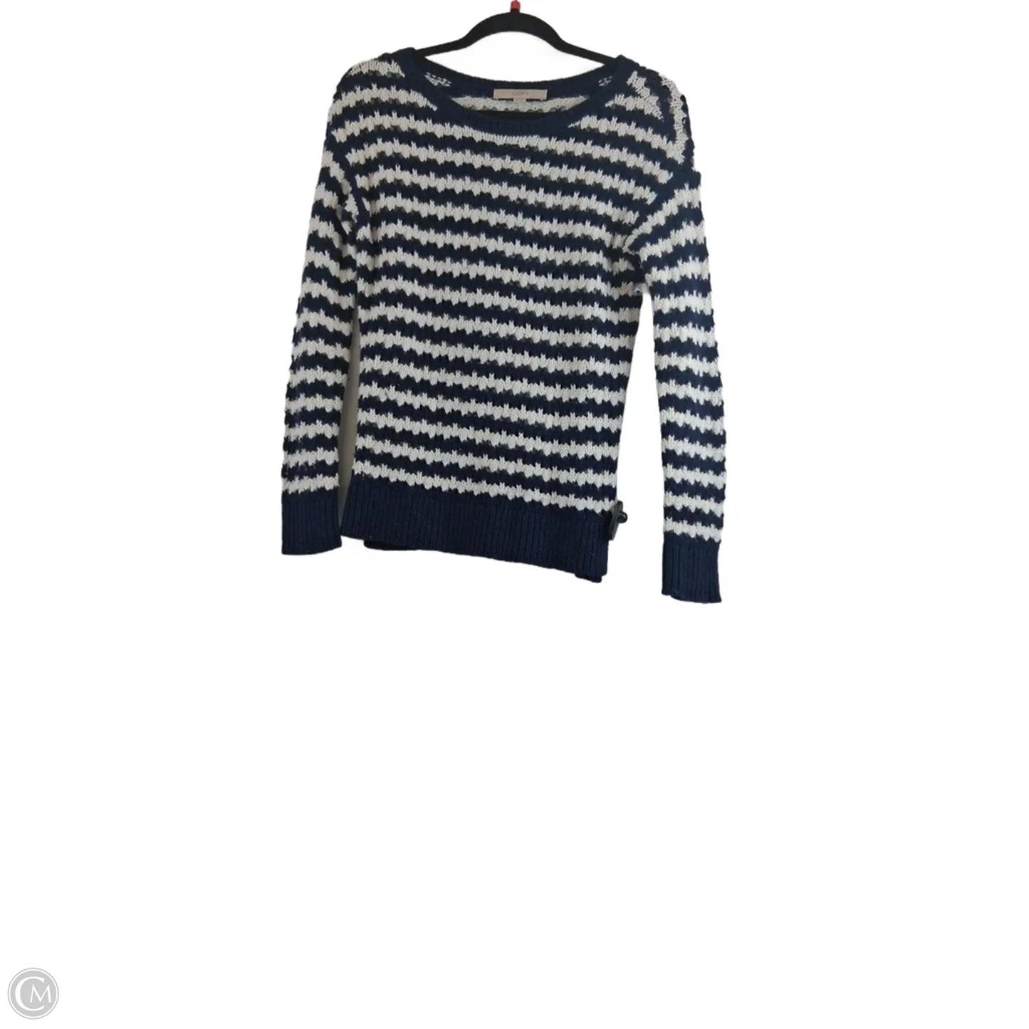 Sweater By Loft In Blue & White, Size: Xs