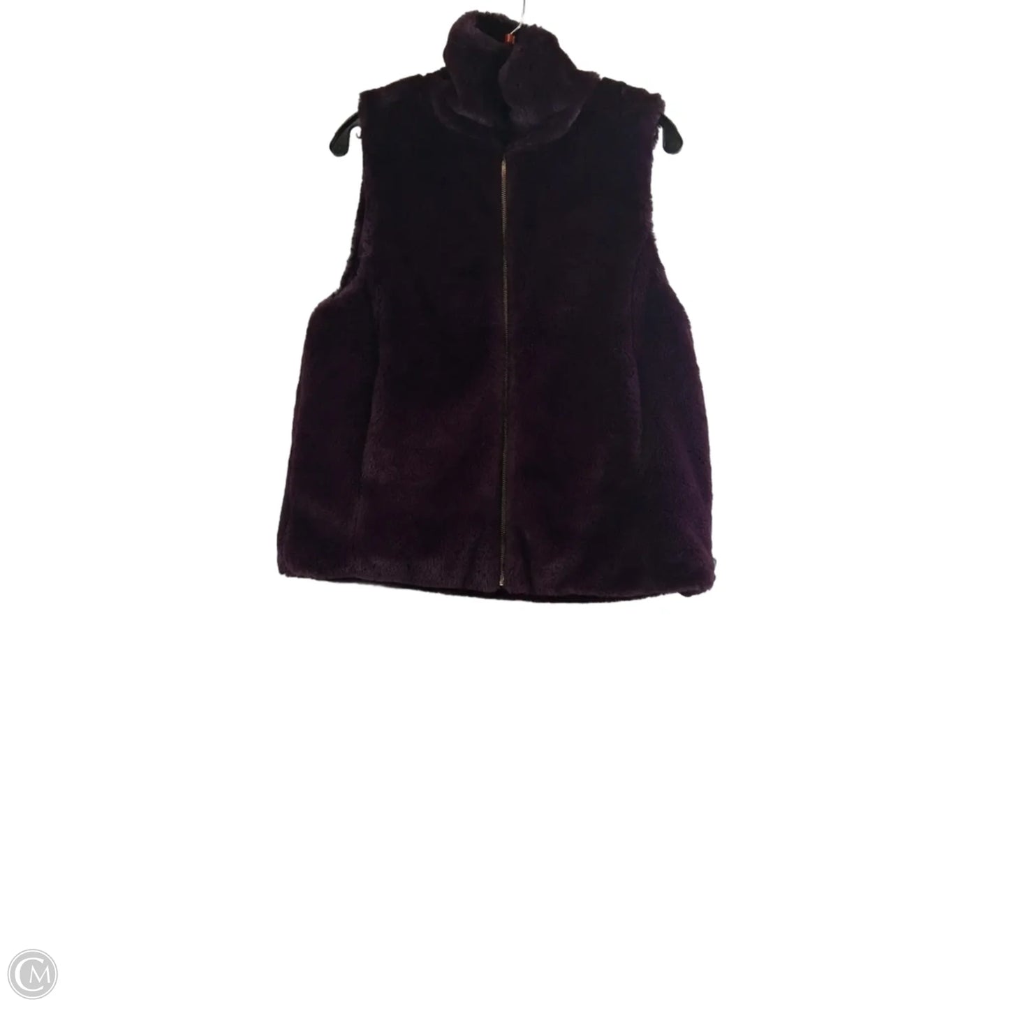Vest Faux Fur & Sherpa By Jeanne Pierre In Purple, Size: L