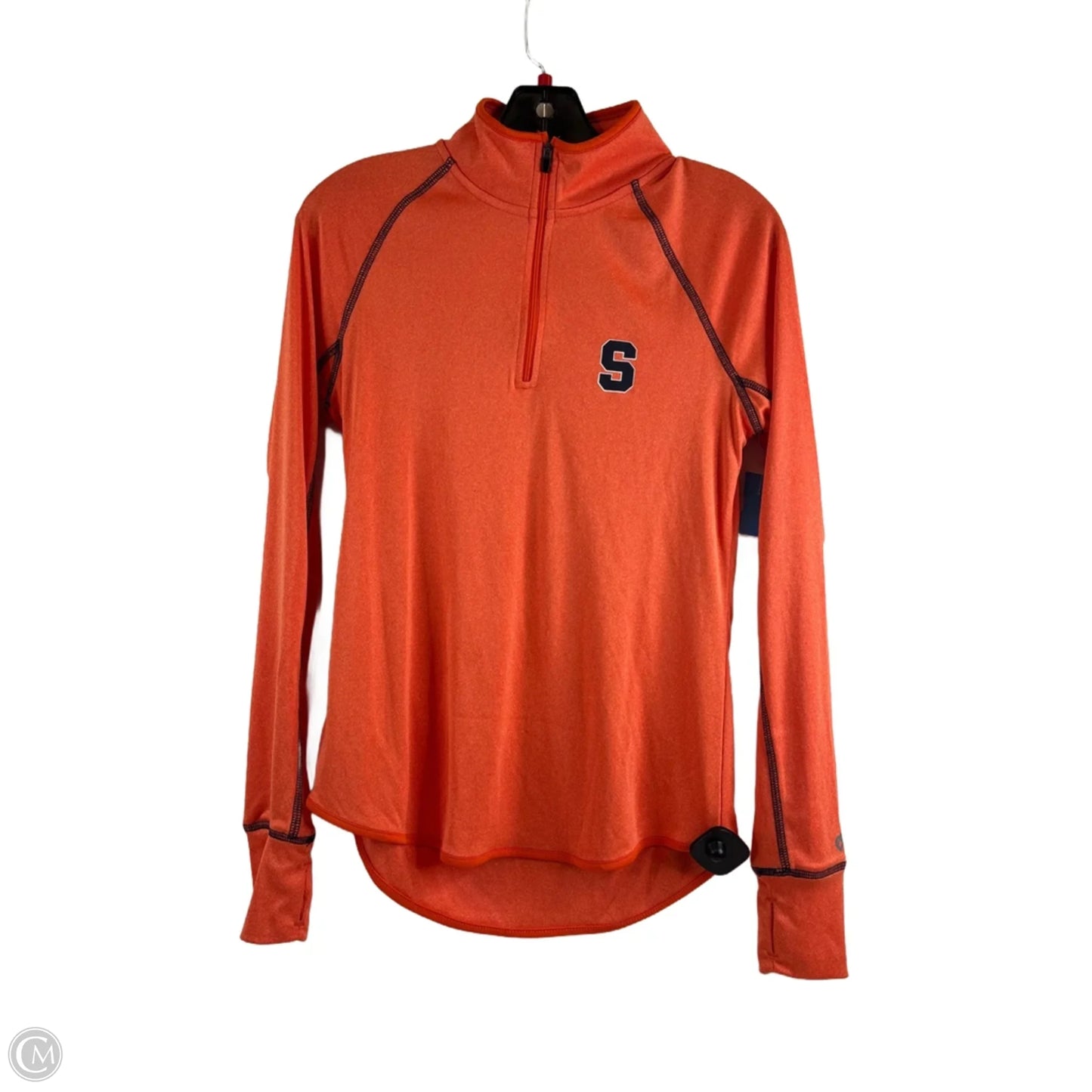 Athletic Top Long Sleeve Collar By Colosseum In Blue & Orange, Size: M