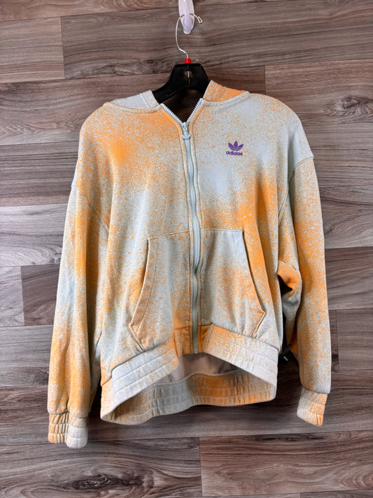 Green & Yellow Athletic Sweatshirt Hoodie Adidas, Size Xs