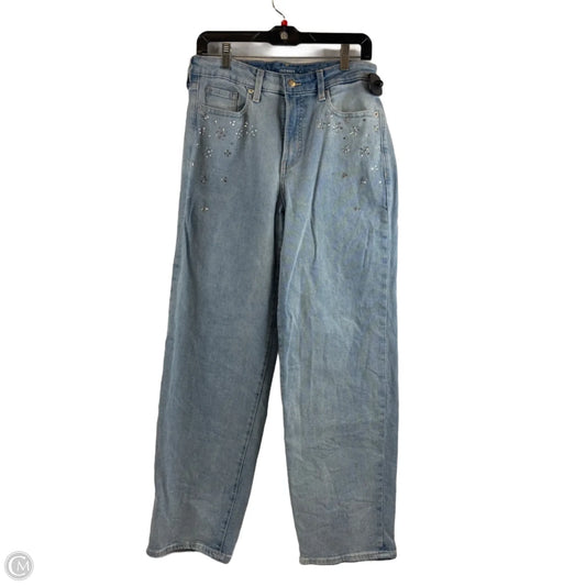 Jeans Straight By Old Navy In Blue & Silver, Size: 8