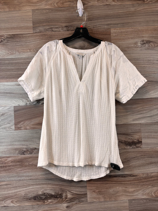 White Top Short Sleeve Lucky Brand, Size S