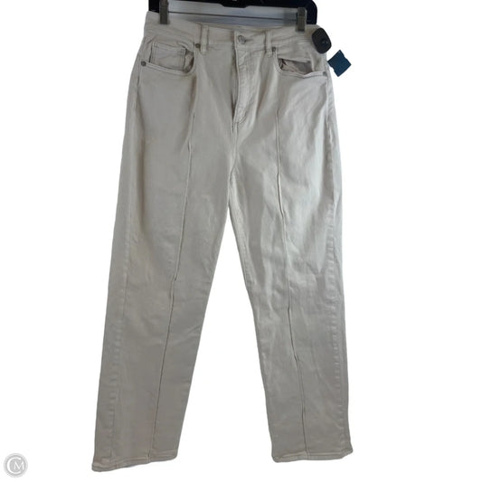 Jeans Straight By Loft In Cream, Size: 6