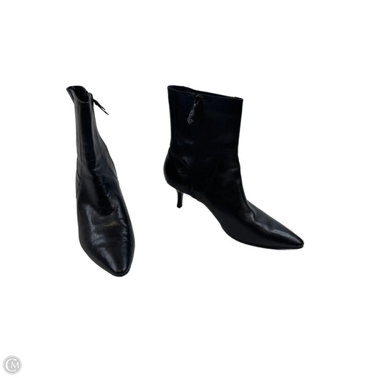Boots Ankle Heels By Clothes Mentor In Black, Size: 10