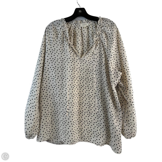 Top Long Sleeve By Tamara H In Black, Size: 1x