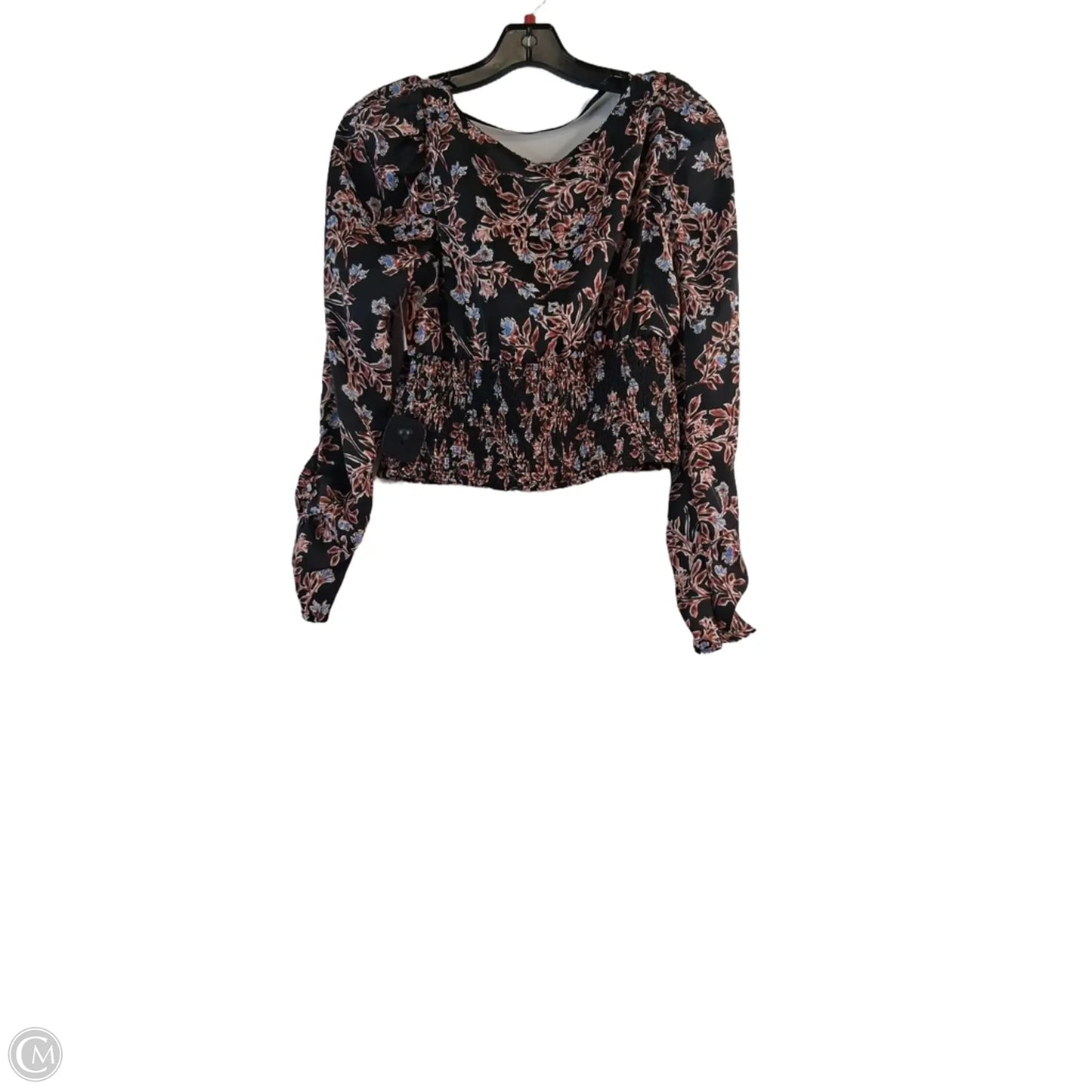 Top Long Sleeve By Free People In Black & Orange, Size: S