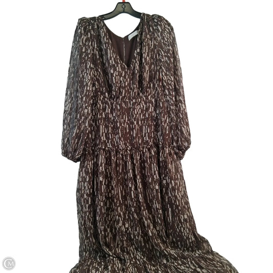 Dress Casual Maxi By Astr In Brown & Cream, Size: M