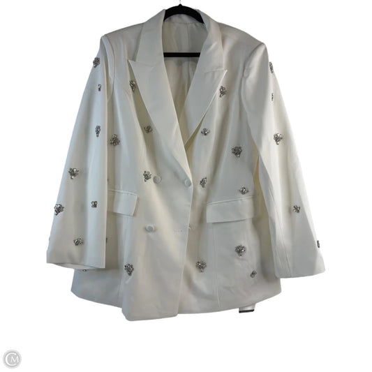 Blazer By Clothes Mentor In White, Size: 3x