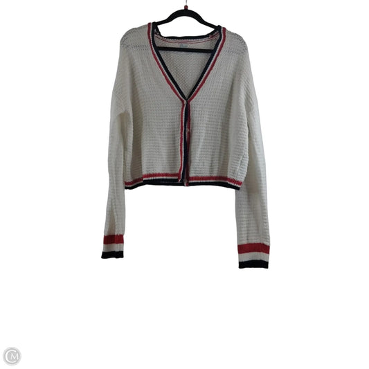 Sweater Cardigan By Francesca’s In White, Size: L