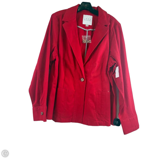 Blazer By Joan Rivers In Red, Size: Xl