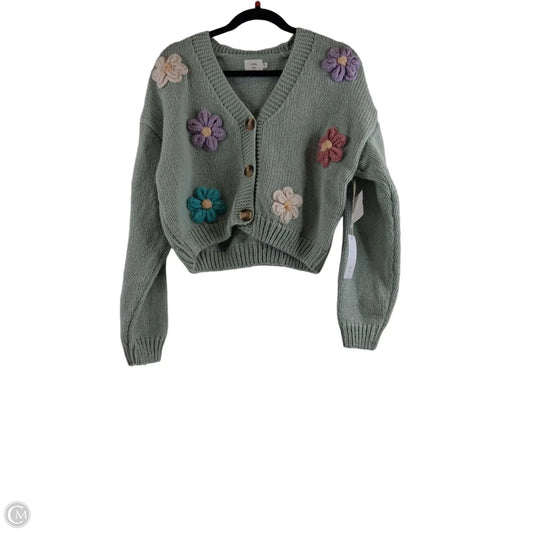 Cardigan By Luna Ivy In Green, Size: S