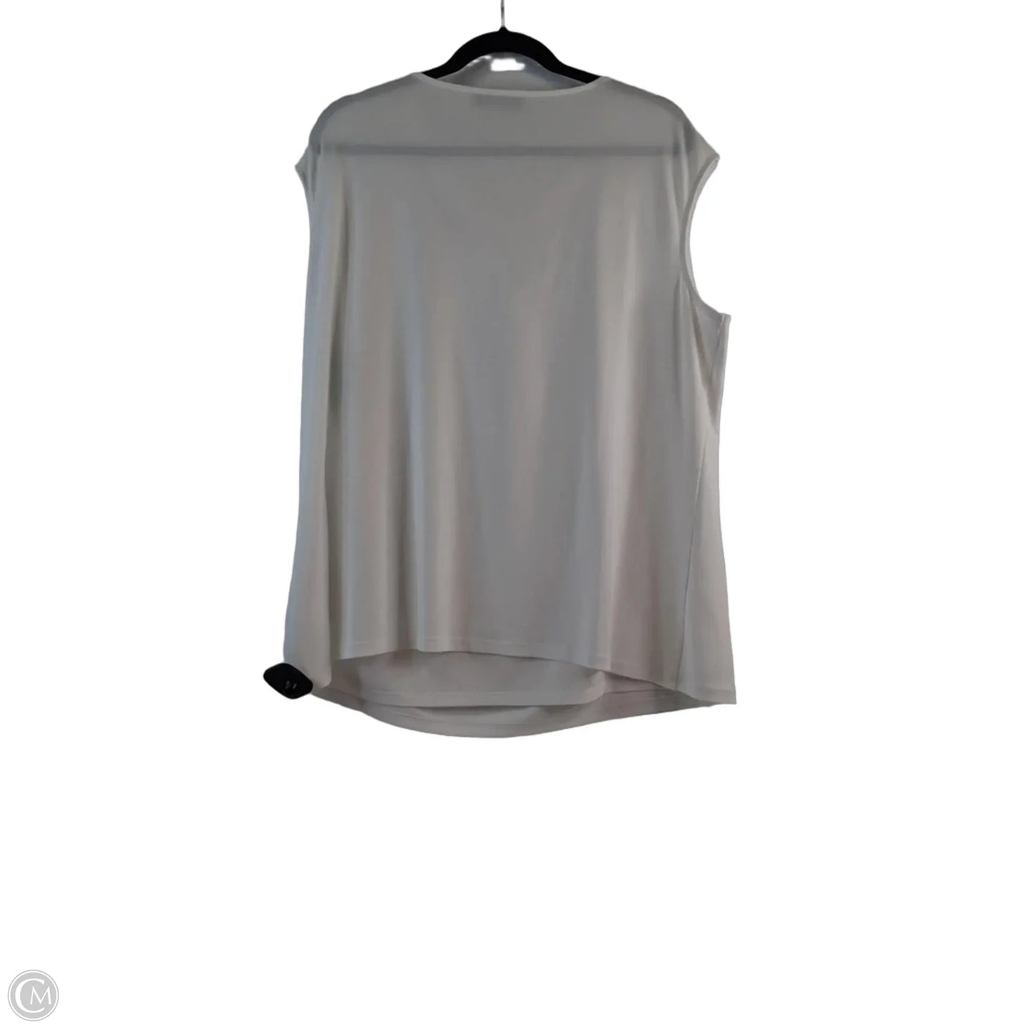 Top Sleeveless Basic By Kasper In White, Size: 2x