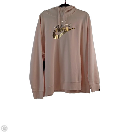 Sweatshirt Hoodie By Nike In Peach, Size: 2x