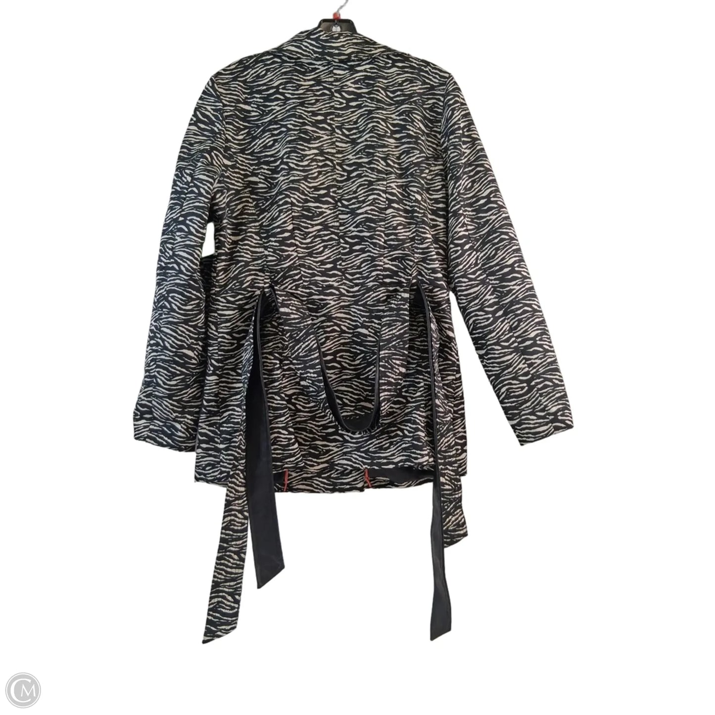 Jacket Designer By Sandro In Black & Cream, Size: M