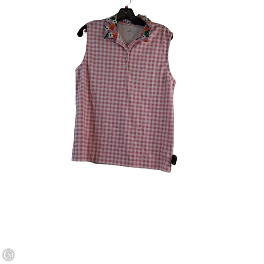 Top Sleeveless By Draper James In Checkered Pattern, Size: L