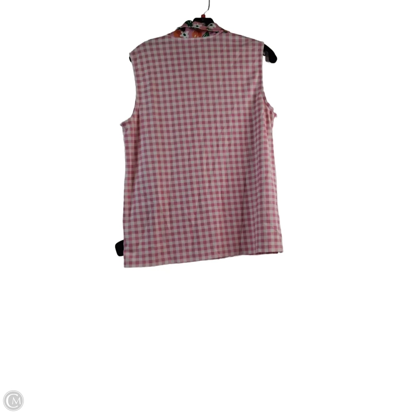 Top Sleeveless By Draper James In Checkered Pattern, Size: L