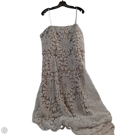 Dress Casual Maxi By Clothes Mentor In Tan & White, Size: 3x