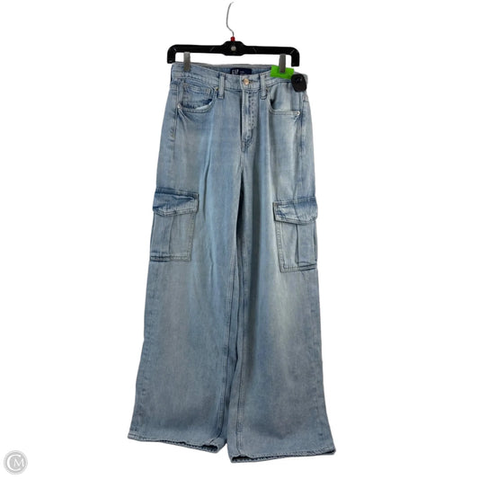 Jeans Wide Leg By Gap In Blue, Size: 4
