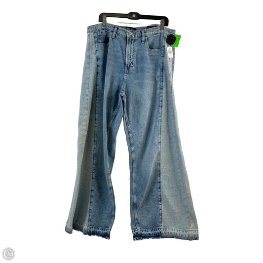 Jeans Wide Leg By Gap In Blue Denim, Size: 16